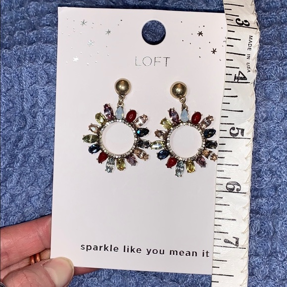 NWT best LOFT earrings ever! Multi color - Picture 4 of 5